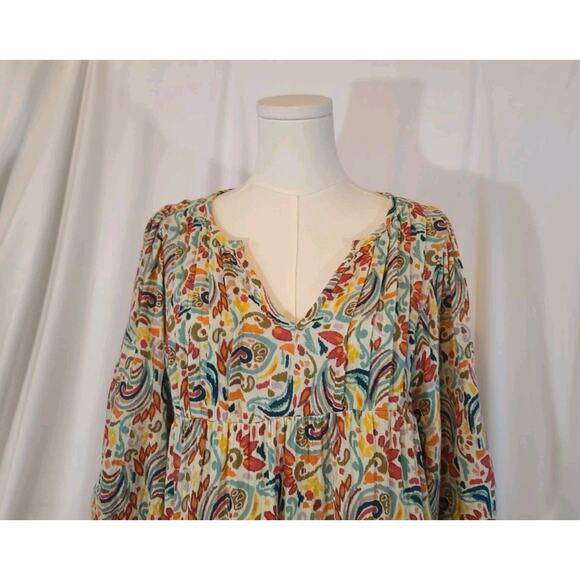 Marine Layer Women's Multi Paisley Scarlett Mini Dress XS 100% Cotton - Picture 3 of 6